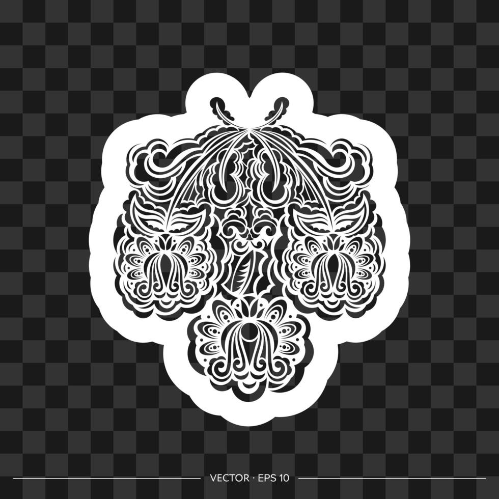 Vintage print pattern retro baroque style vector illustration