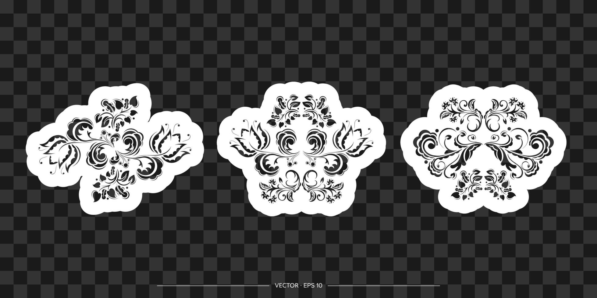A set of prints with flowers in Simple style. Good for clothing and textiles. Vector illustration.