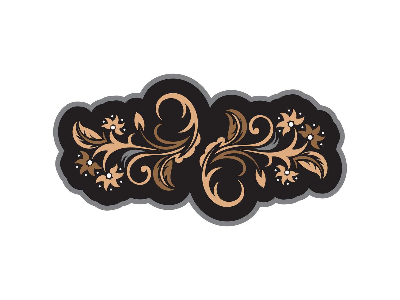 Color print with flowers in Simple style. Good for mural wallpaper, fabric, postcards and printing. Vector