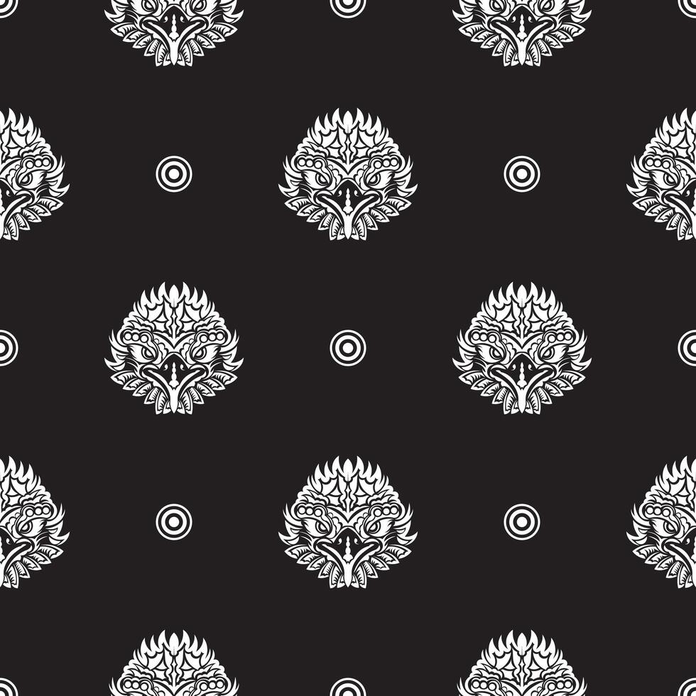 Seamless pattern with the face of an eagle. Good covers, fabrics, postcards and printing. Vector illustration.