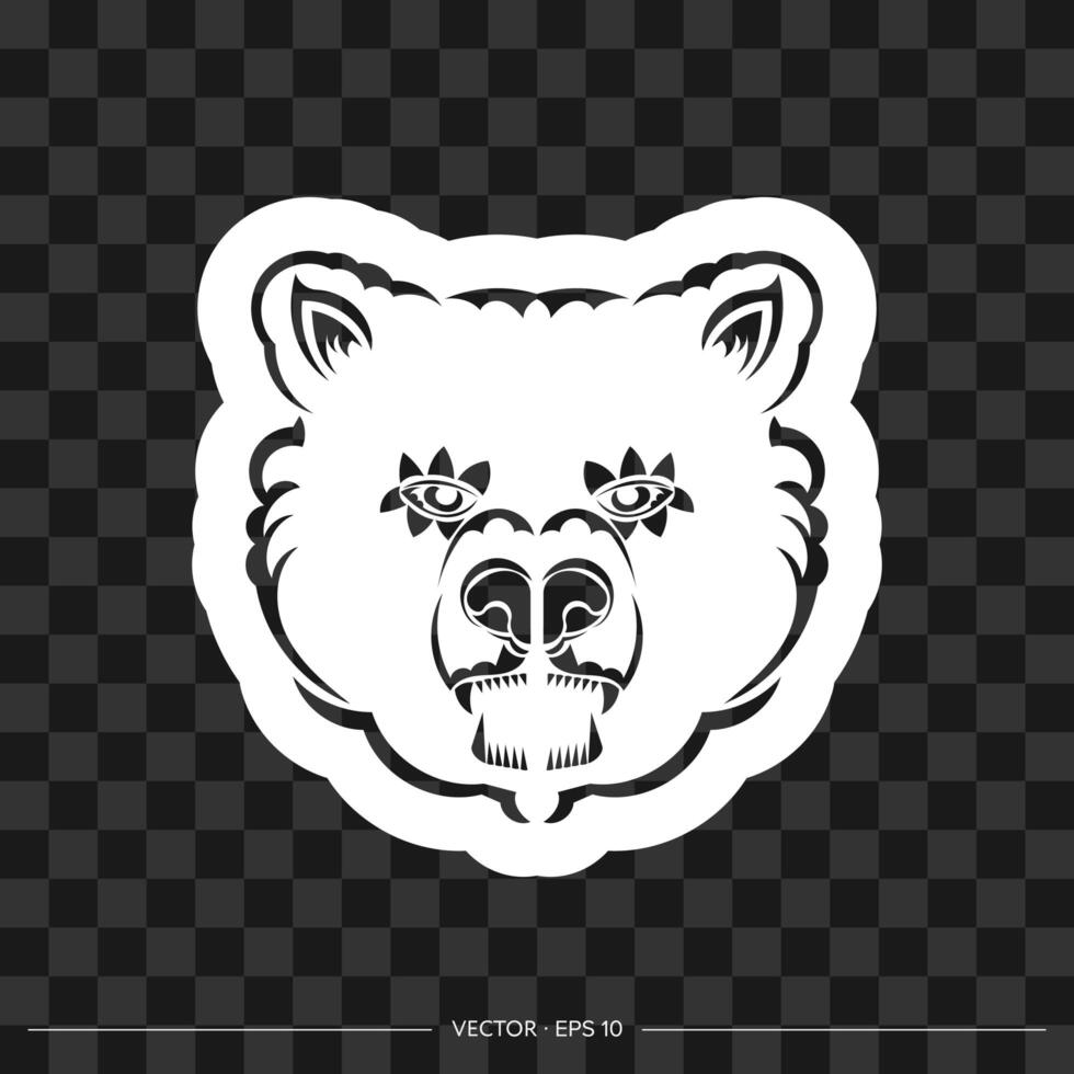 Print bear patterns. Good for sweaters, T-shirts or phone workpieces. vector