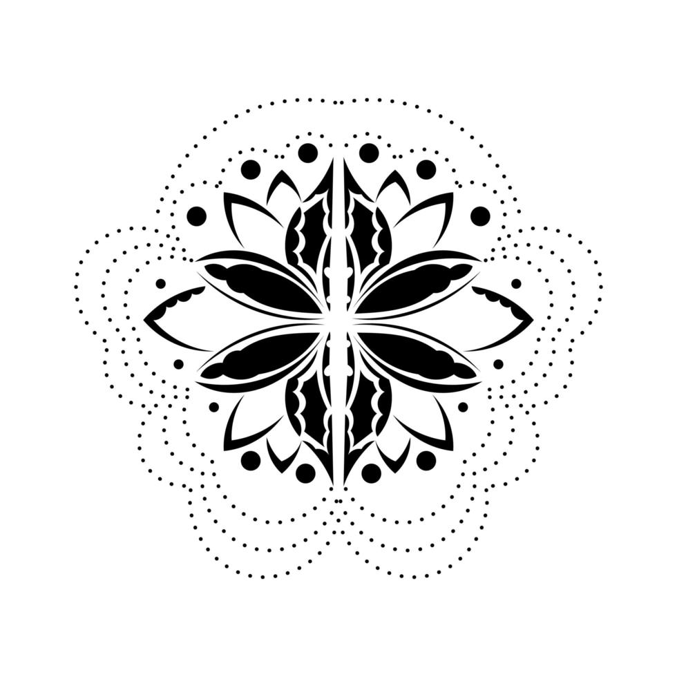 patrón de loto en estilo simple. aislado. vector