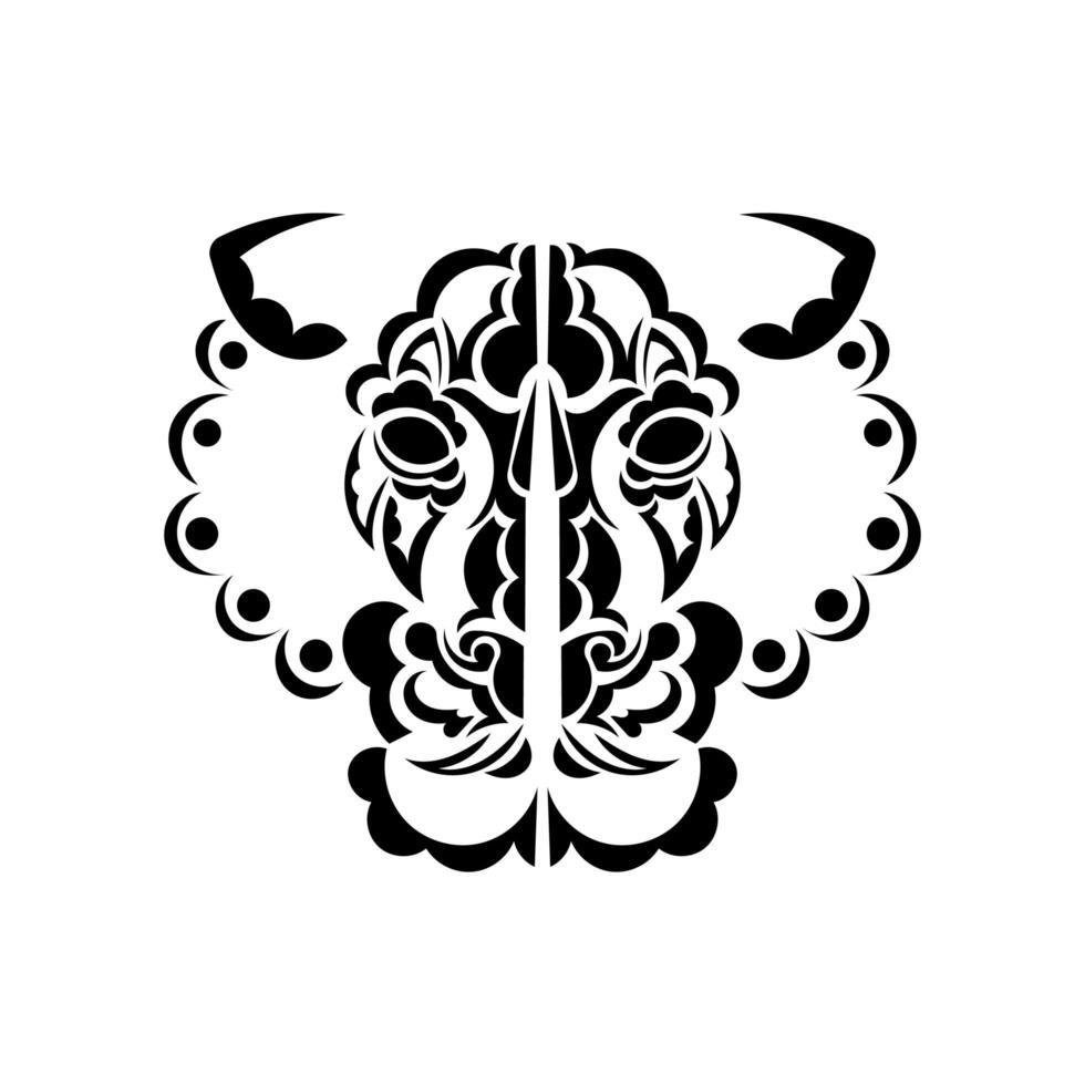 Lion tattoo on a white background. Vector