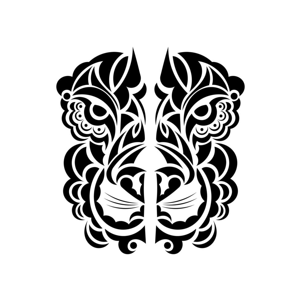 Lion face in boho style. Vector