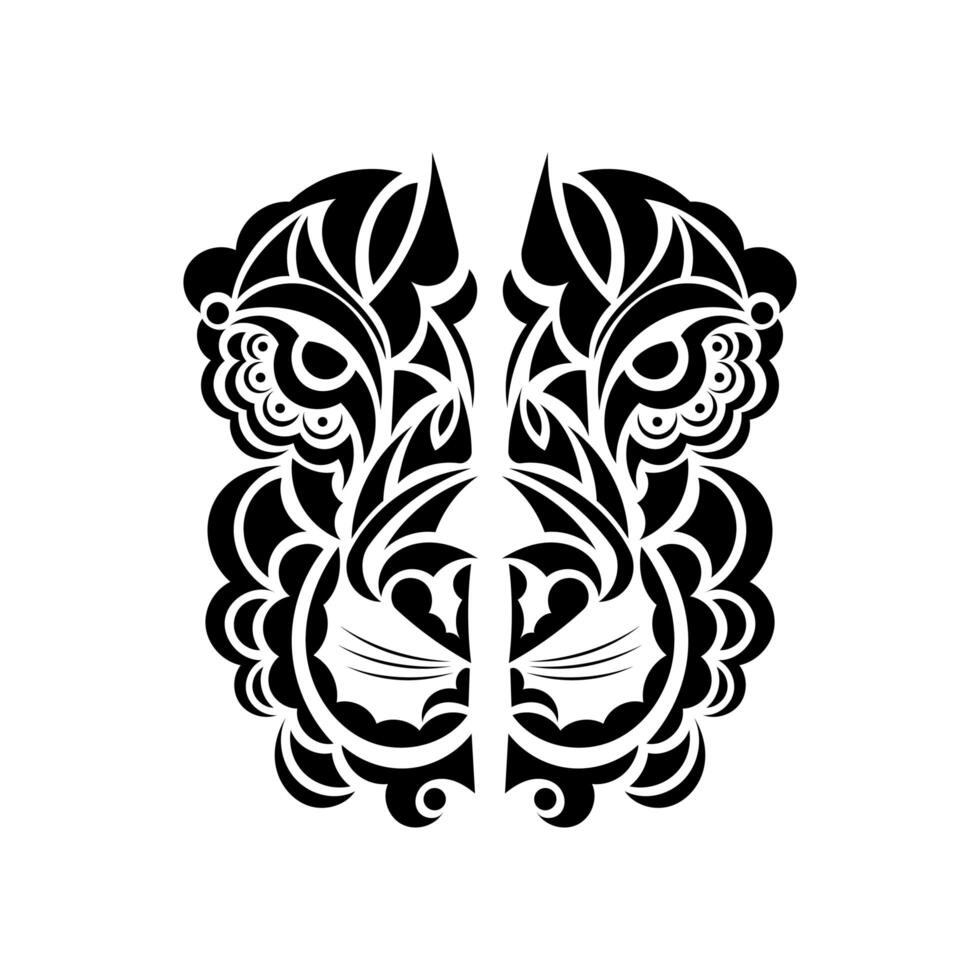 Lion face in boho style. Vector