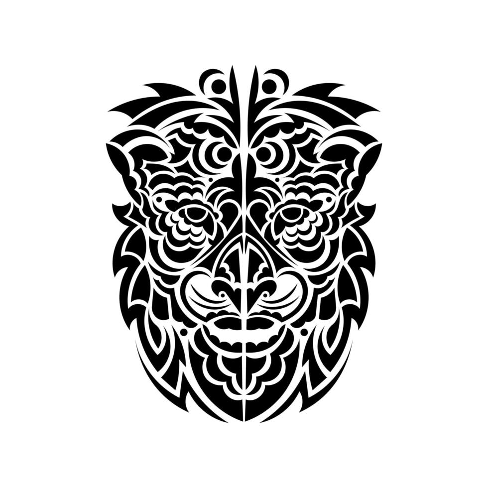 Drawing inspiration from tribal art, here is a take on the mighty lion. vector