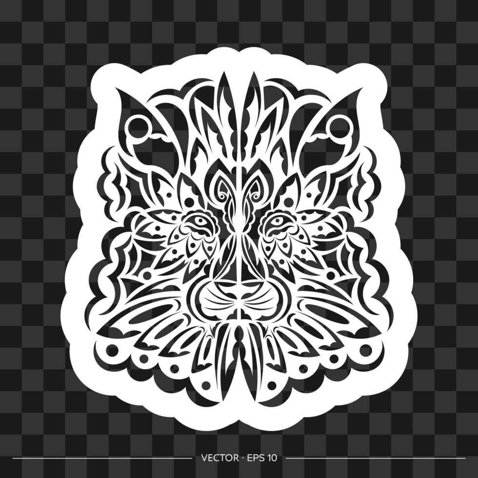 A stylized head of a wolf on a black background vector