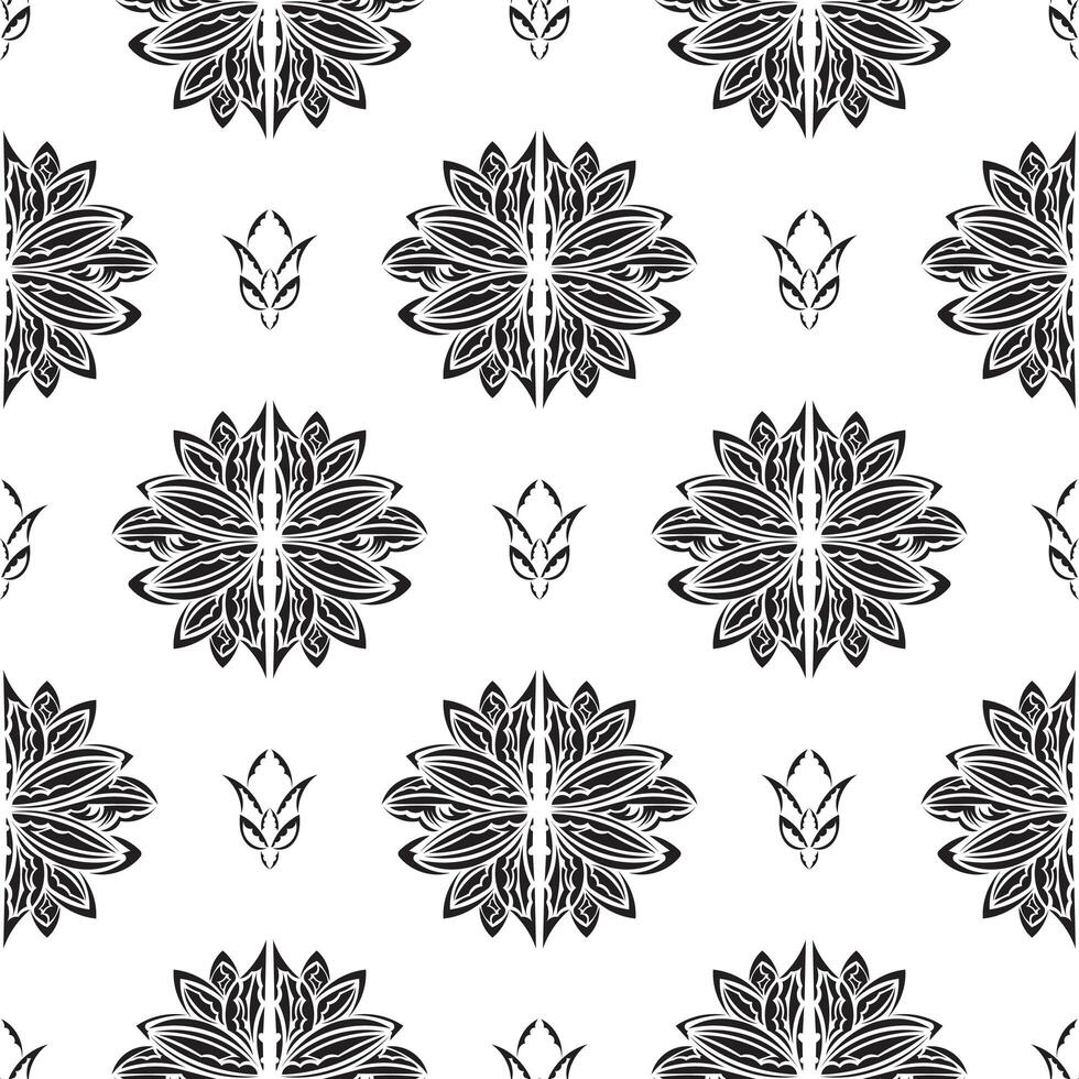 Seamless pattern with lotuses in simple style. Good for backgrounds, prints, apparel and textiles. vector