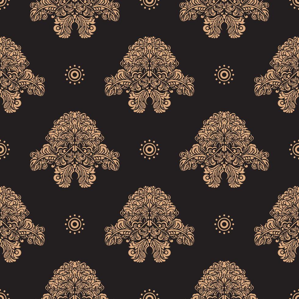 Seamless pattern with damask element. Good for clothing and textiles. illustration. vector