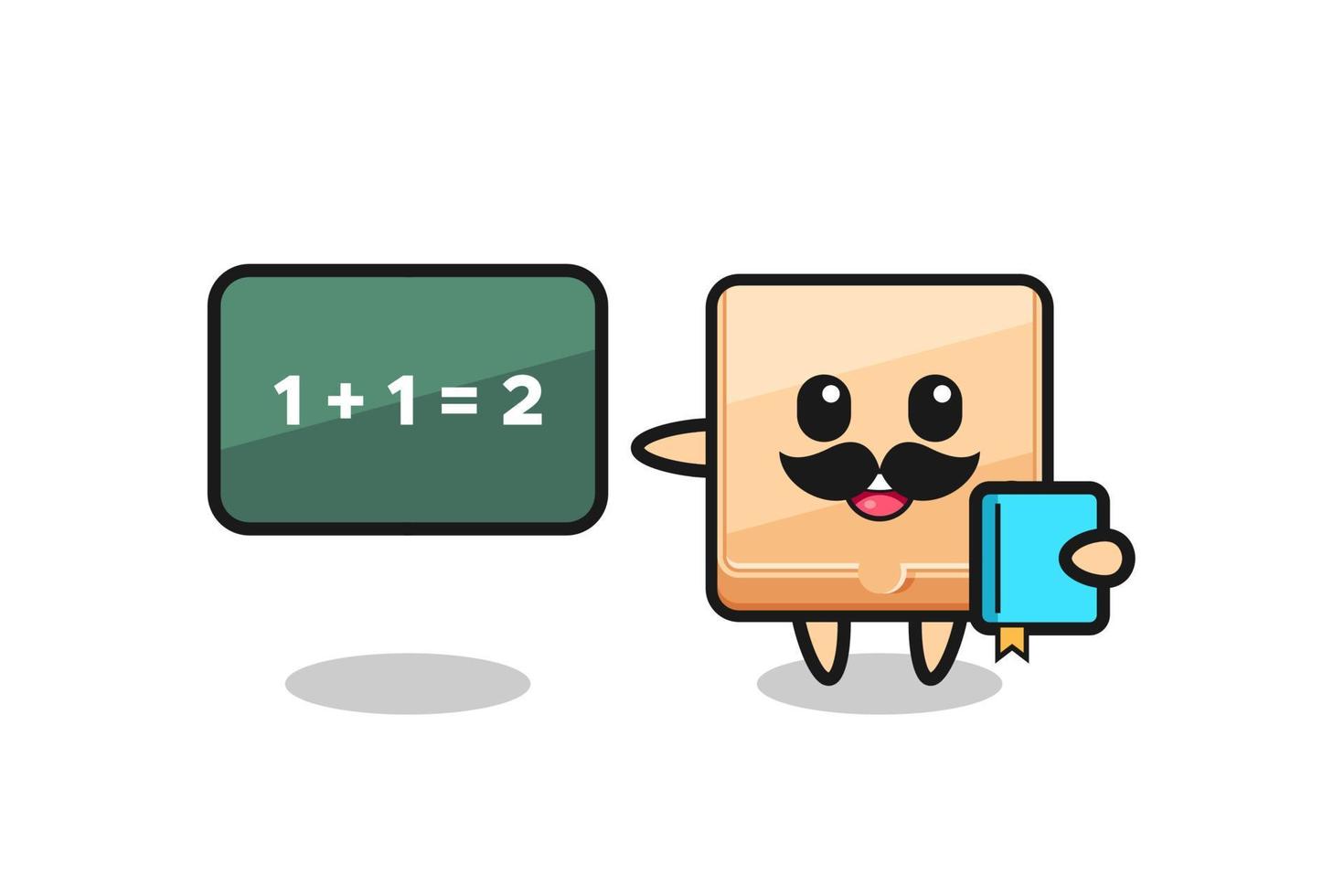 Illustration of pizza box character as a teacher vector