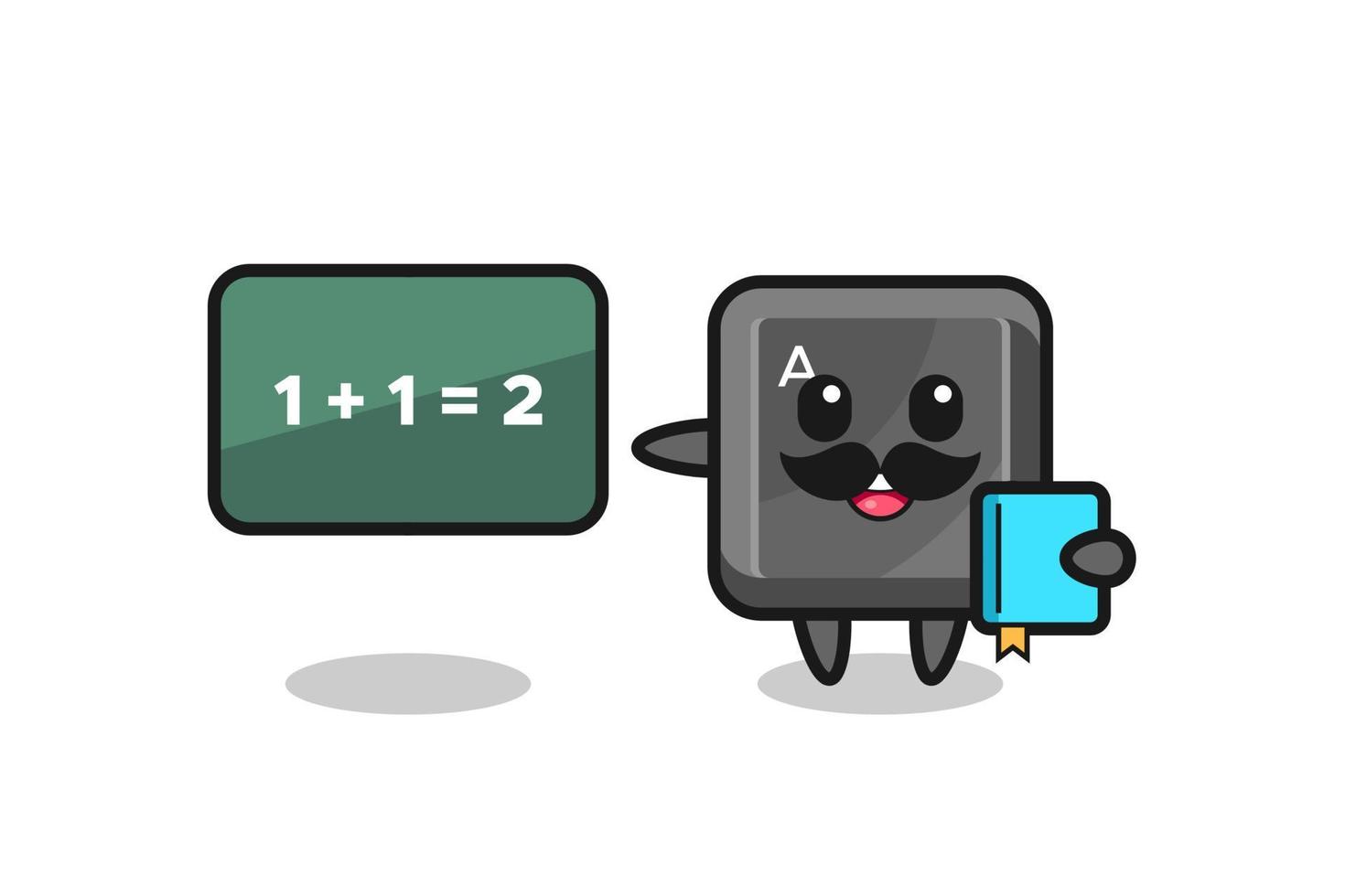 Illustration of keyboard button character as a teacher vector