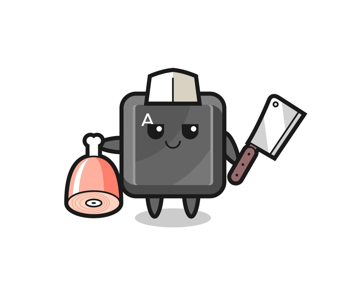 Illustration of keyboard button character as a butcher vector