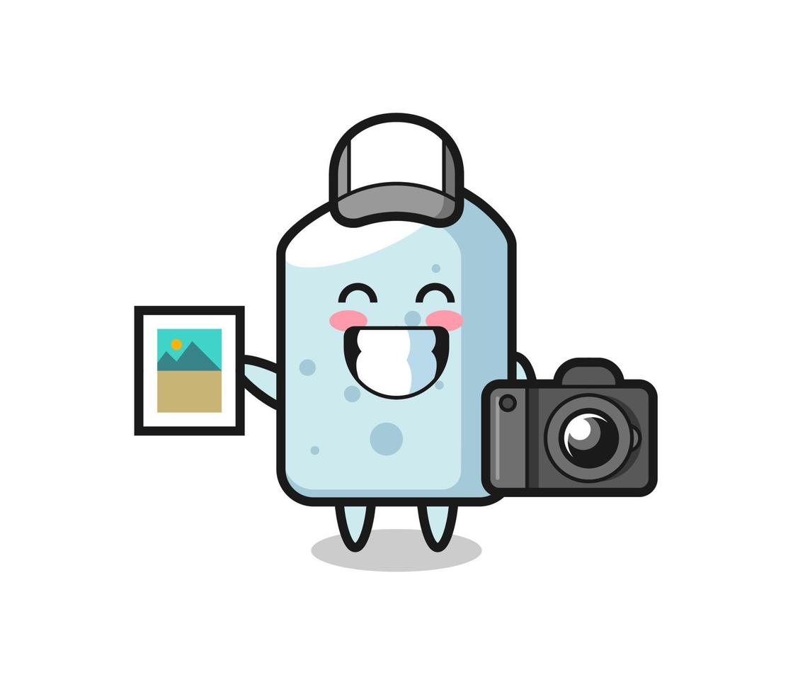 Character Illustration of chalk as a photographer vector