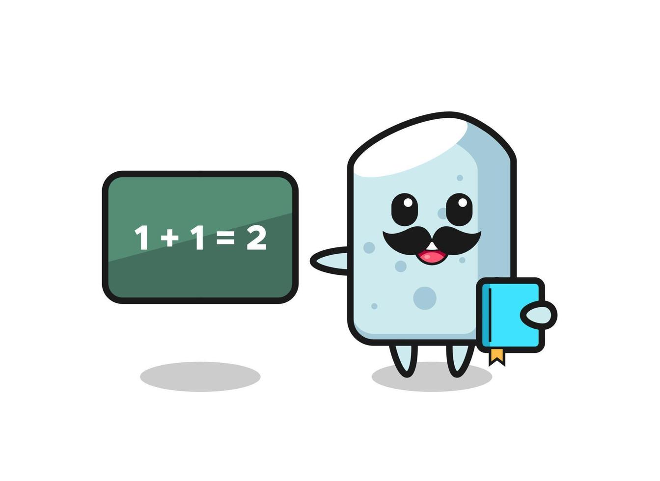 Illustration of chalk character as a teacher vector