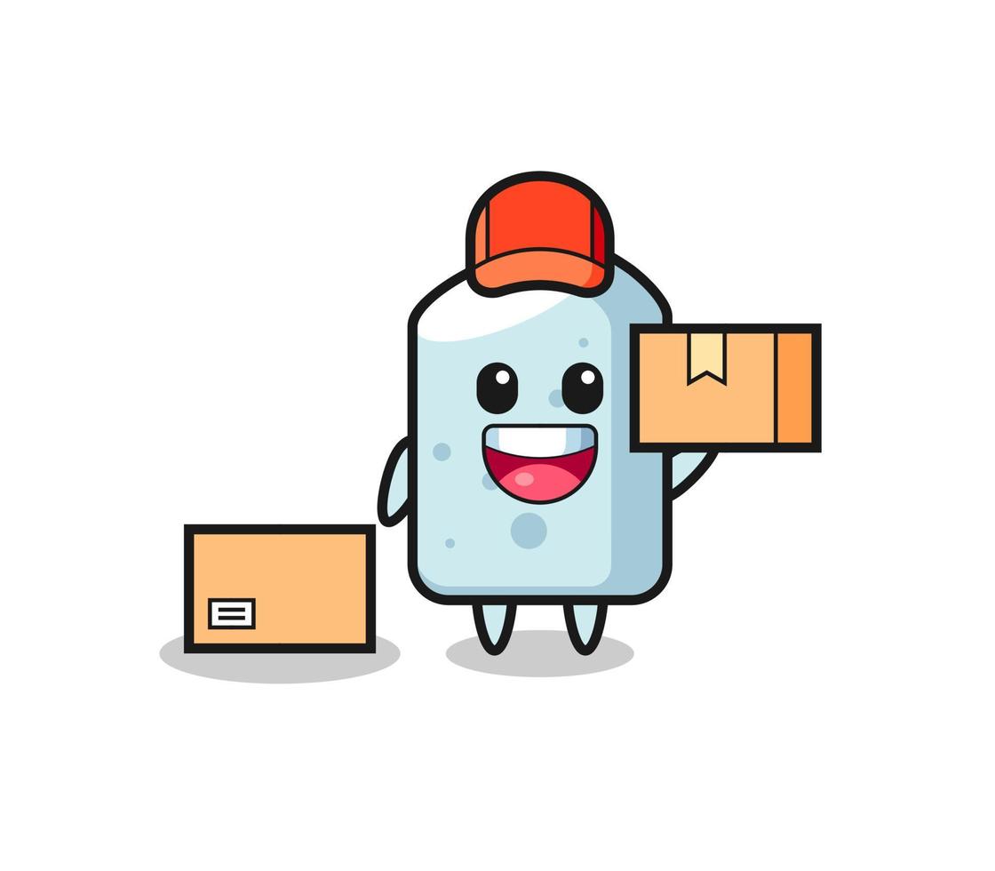 Mascot Illustration of chalk as a courier vector