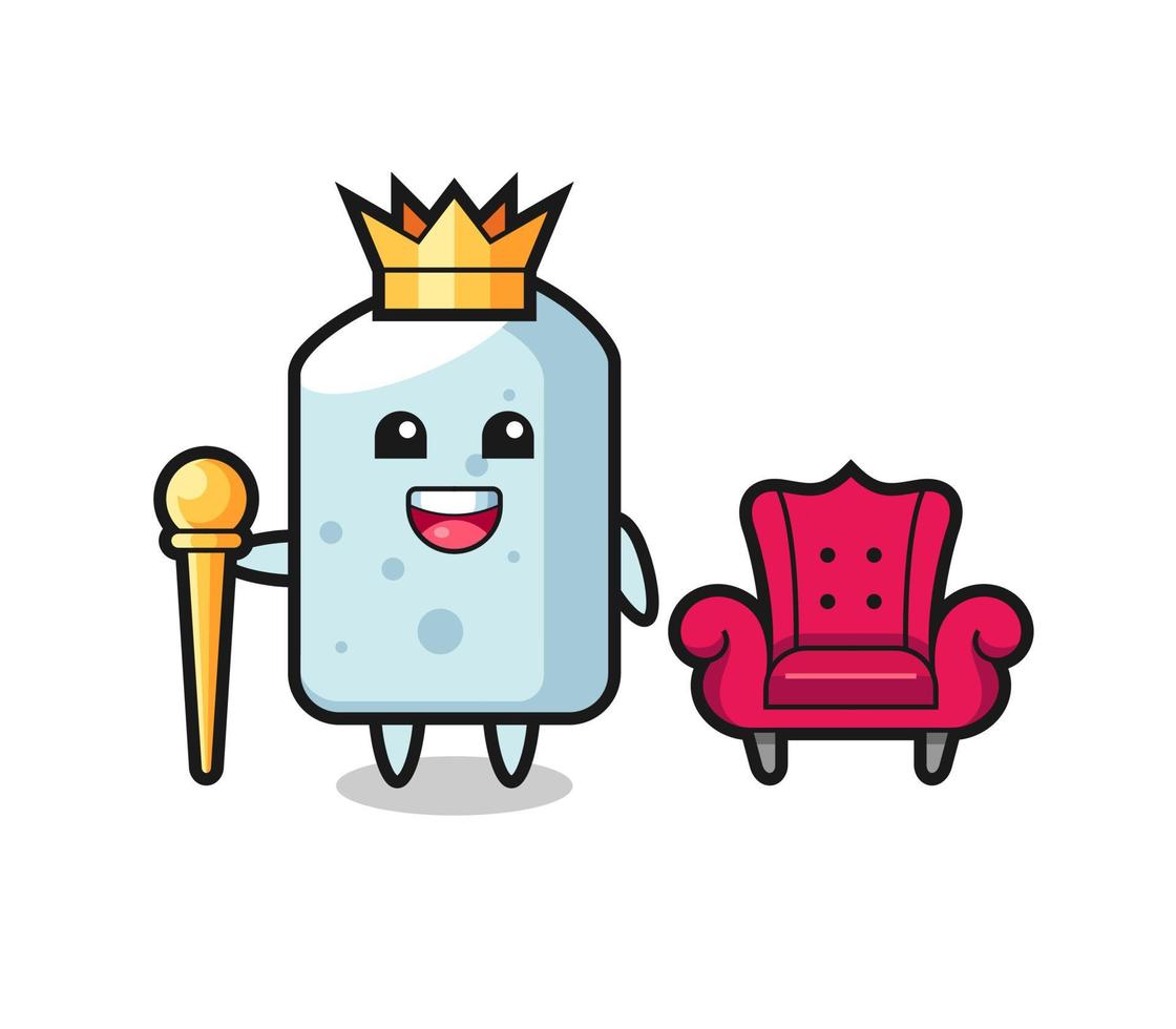 Mascot cartoon of chalk as a king vector
