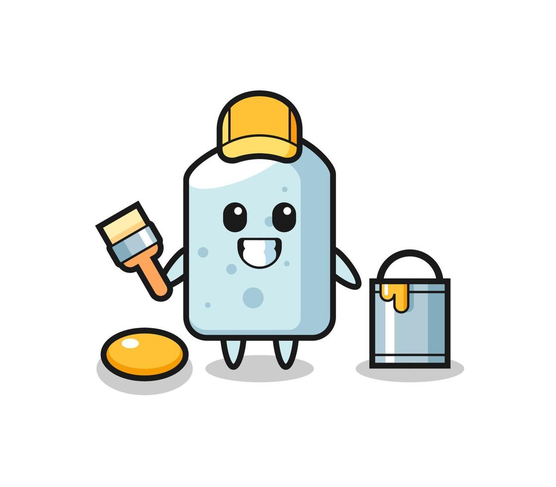 Character Illustration of chalk as a painter vector