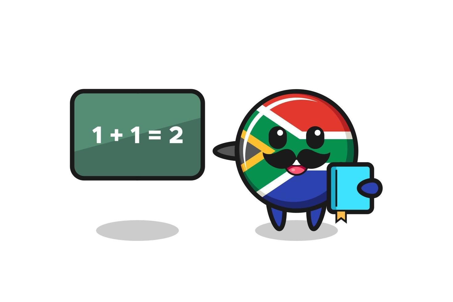 Illustration of south africa character as a teacher vector