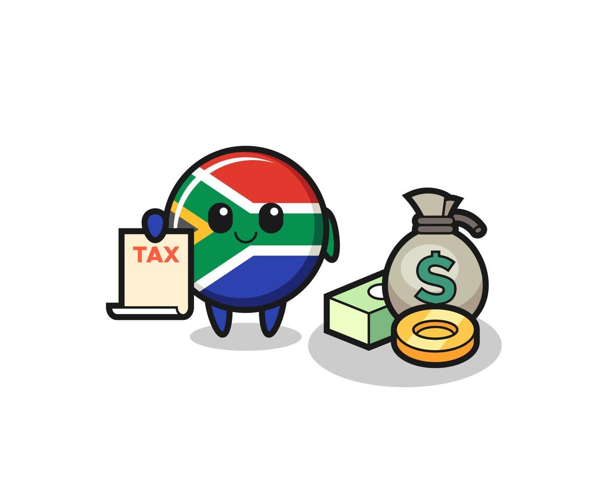 Character cartoon of south africa as a accountant vector