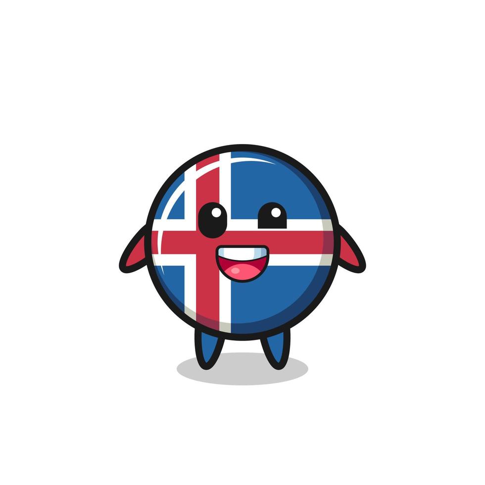 illustration of an iceland flag character with awkward poses vector
