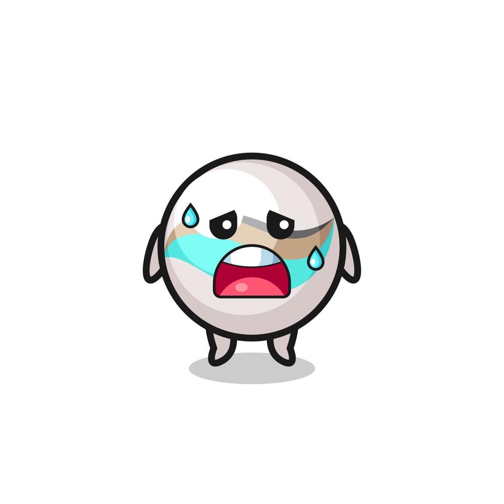 the fatigue cartoon of marble toy vector