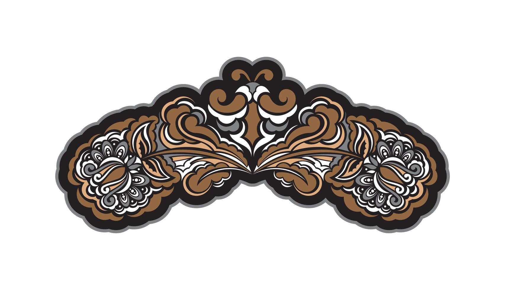 Vintage luxury retro baroque print. illustration vector