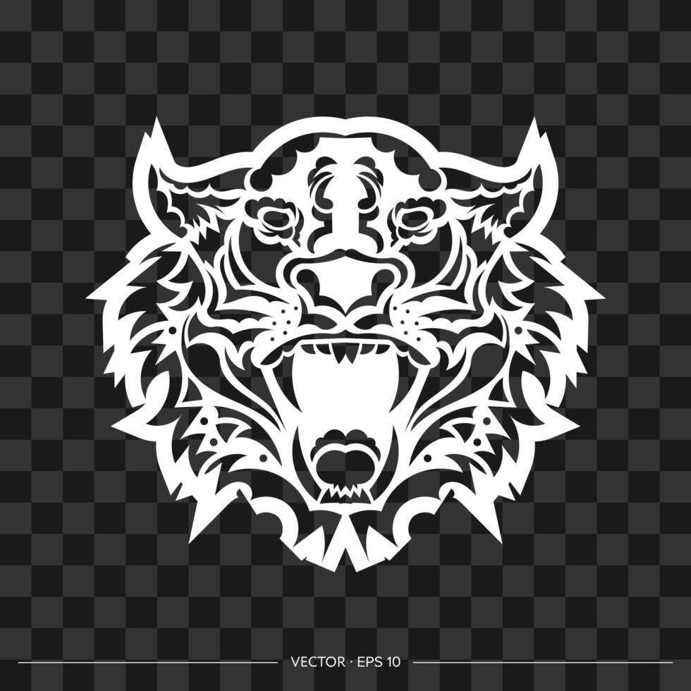 patrón de cabeza de tigre. para imprimir o estampas. ilustración vectorial vector