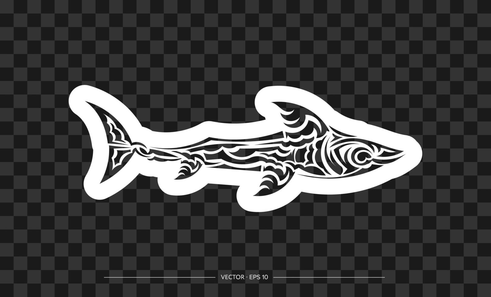 Shark print in simple style T-shirt print. Isolated. vector