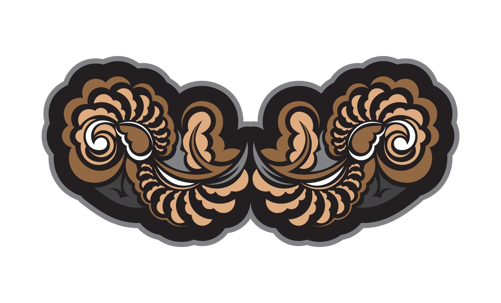 Monogram luxurious retro baroque print. Vector illustration