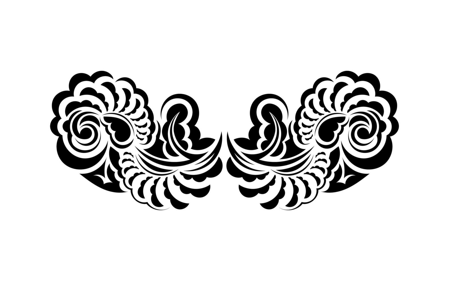 Two wings with black and white designs vector
