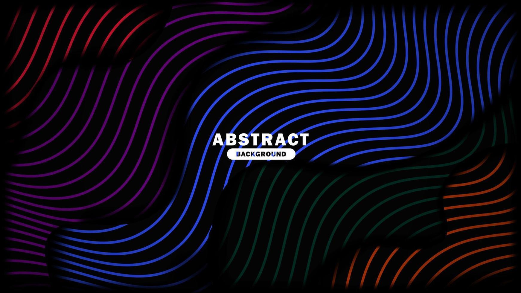 Dynamic colorful dark wave line abstract background, banner, abstract background template vector