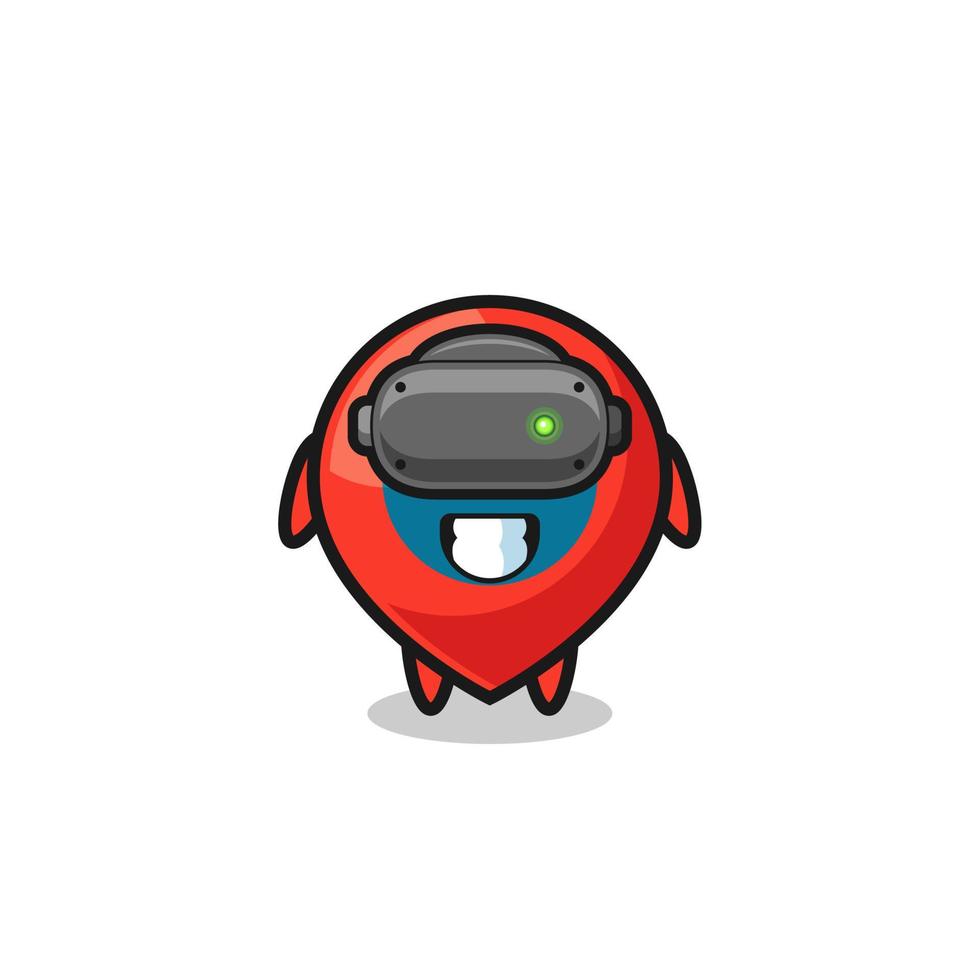 cute location symbol using VR headset vector
