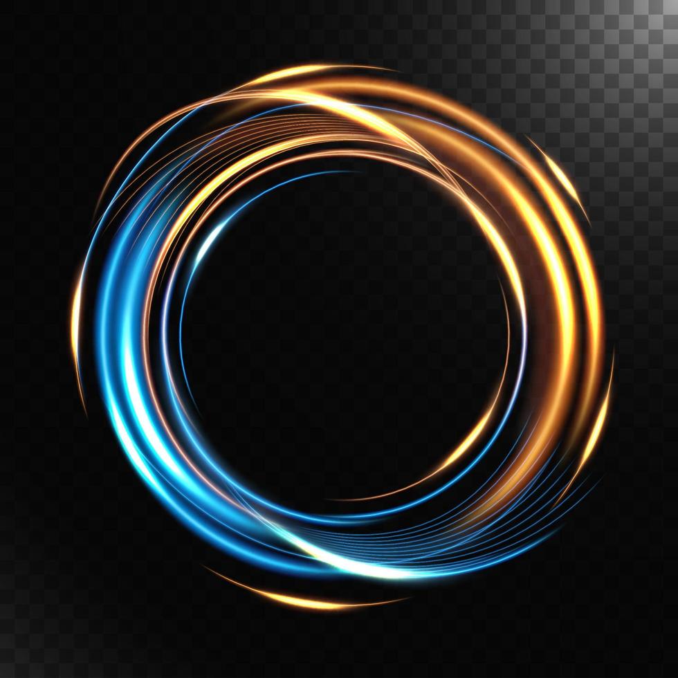Abstract colorful luminous swirling. Vector Illustration