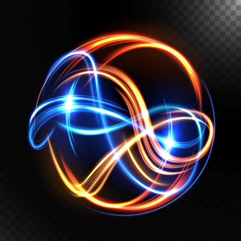 Abstract colorful luminous swirling. Vector Illustration