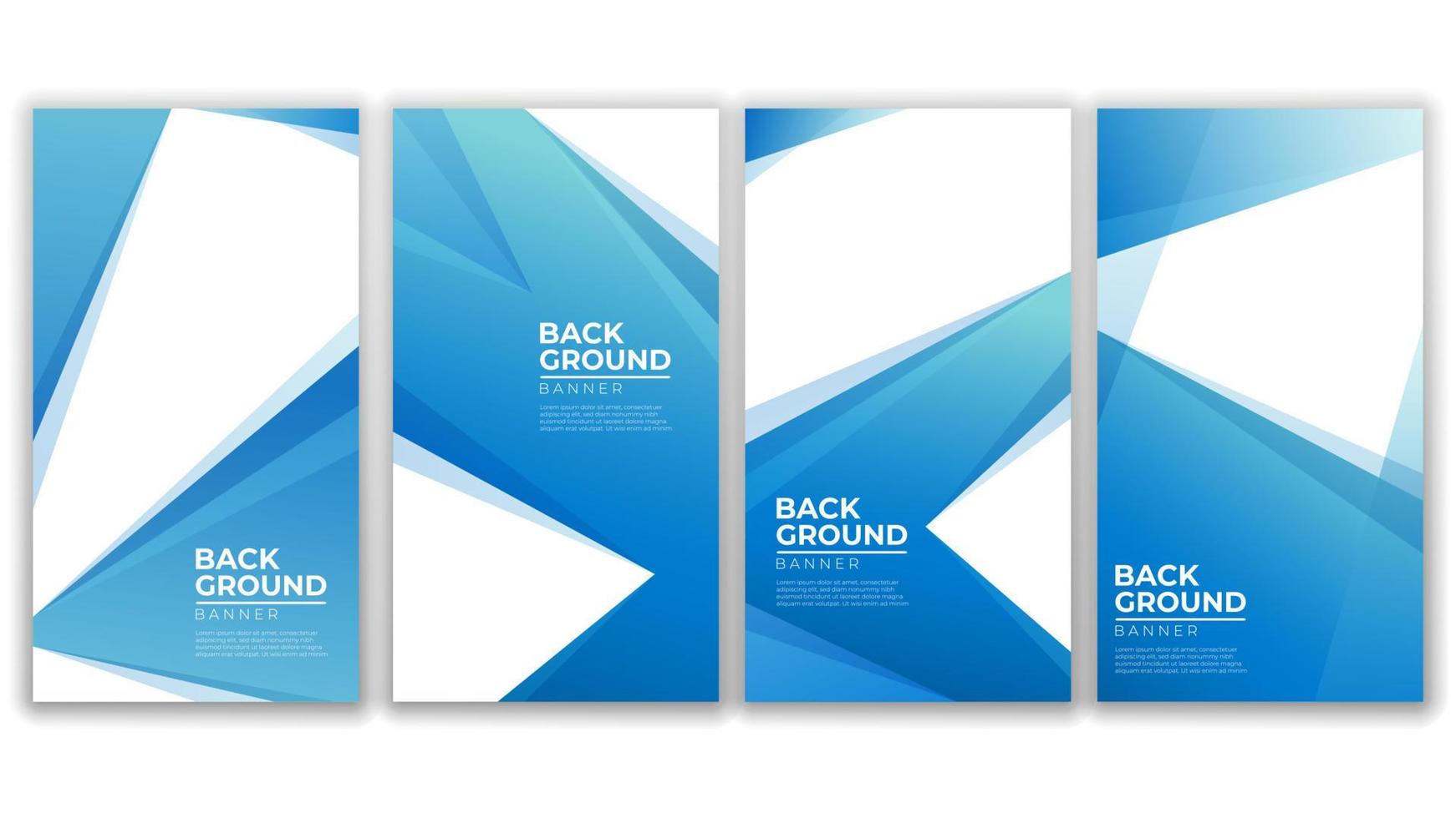 Sets of Business Banner Widescreen Portrait Size, Isolated Design