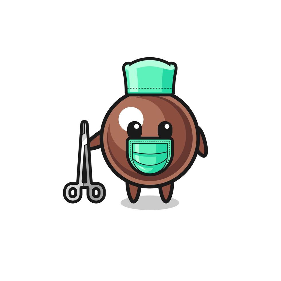 surgeon tapioca pearl mascot character vector