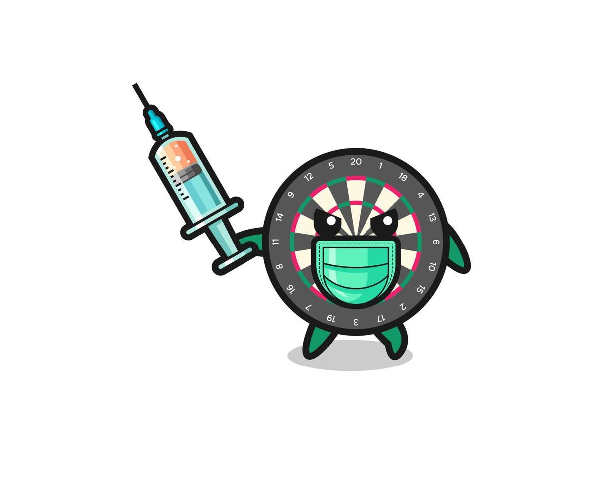 illustration of the dart board to fight the virus vector