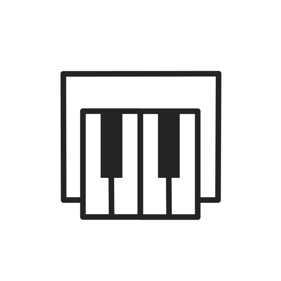 Simple piano vector icon