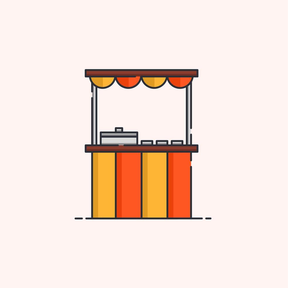 ice cream shop illustration vector