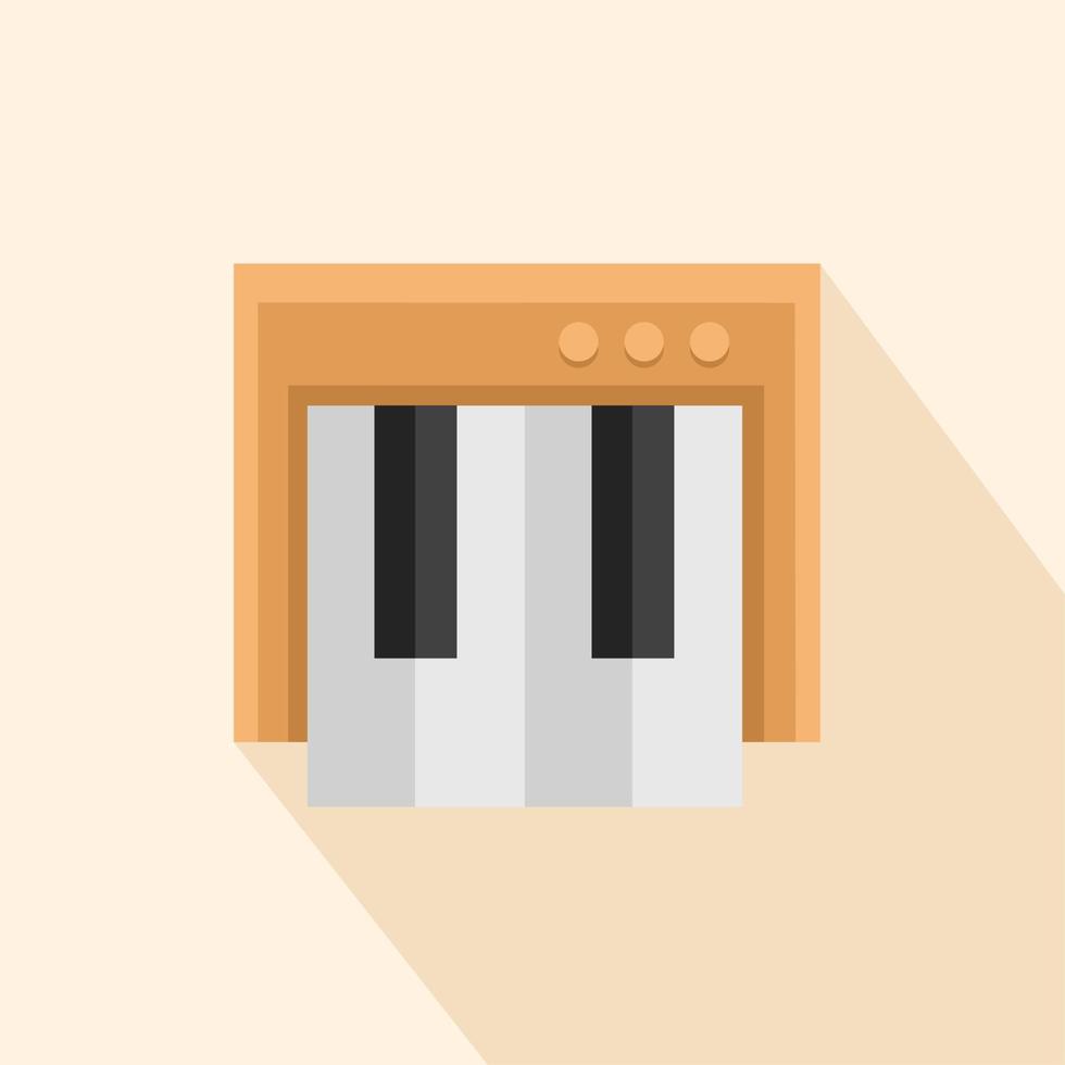 flat piano icon vector