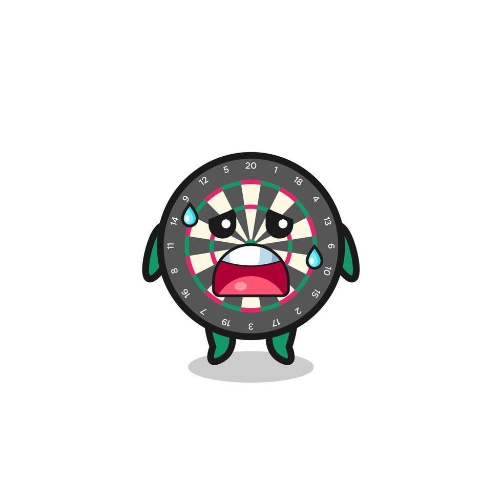 the fatigue cartoon of dart board vector