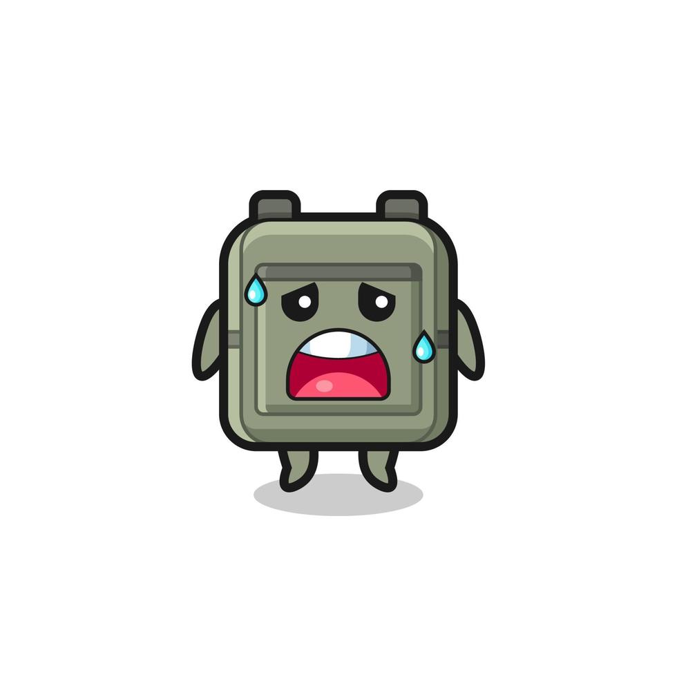the fatigue cartoon of school bag vector
