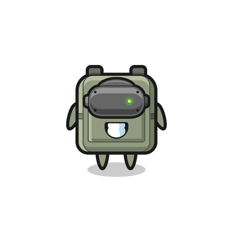 cute school bag using VR headset vector