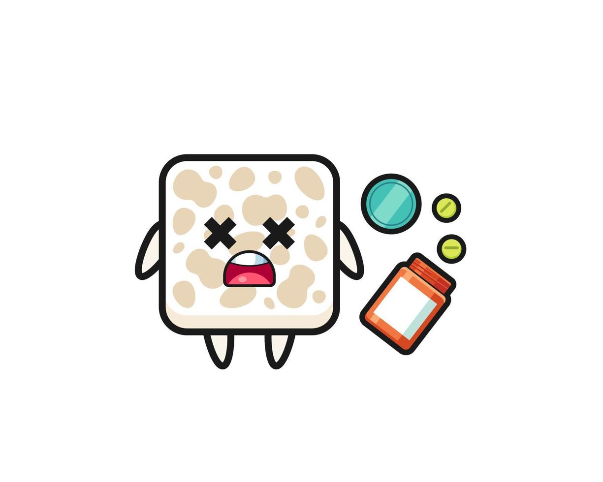 illustration of overdose tempeh character vector