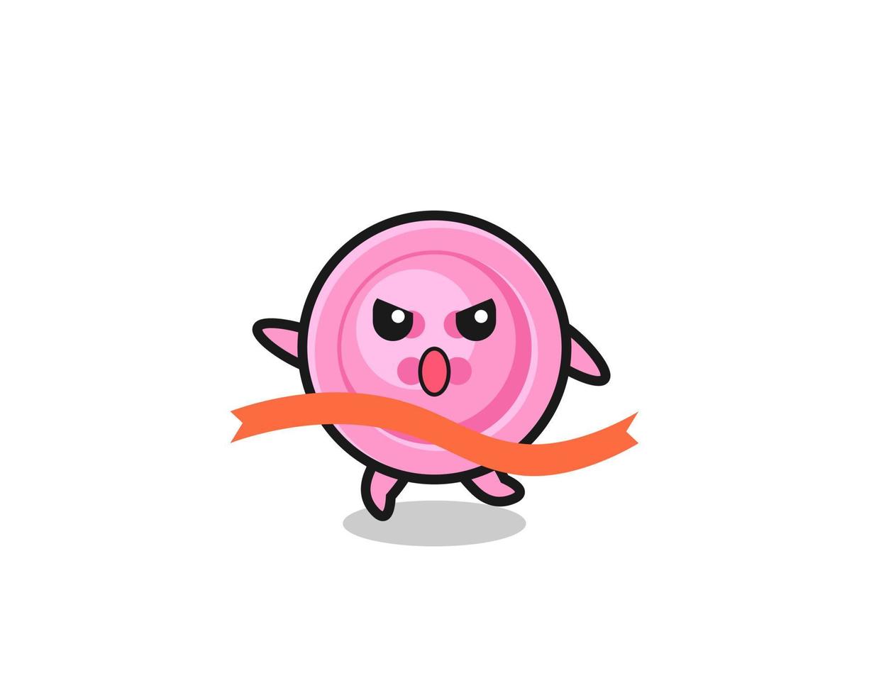 cute clothing button illustration is reaching the finish vector