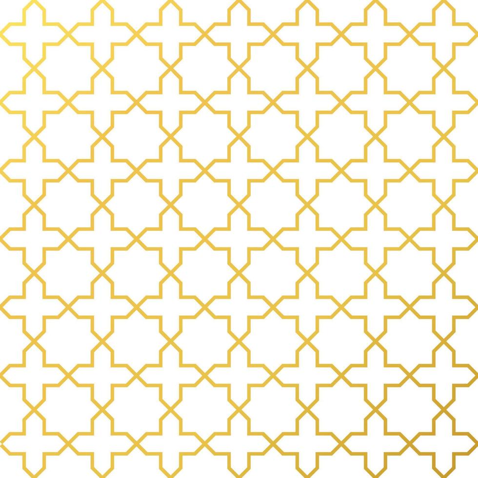 patrón transparente geométrico de oro islámico adecuado para publicación de fondo en redes sociales y banner vector