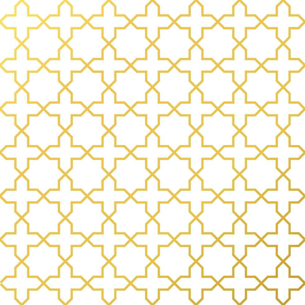 Islamic Gold Geometric Seamless Pattern Suitable for Background Social Media Post and Banner vector