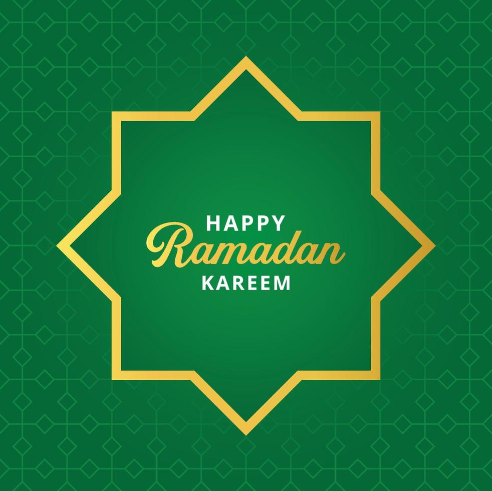 banner cuadrado feliz ramadan kareem con fondo de patrón adecuado para publicación en redes sociales, póster y plantilla vector