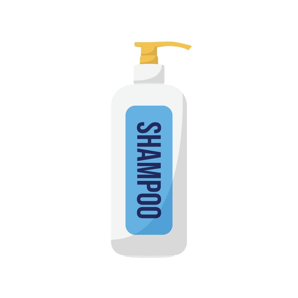 Shampoo Bottle Flat Illustration. Clean Icon Design Element on Isolated White Background vector