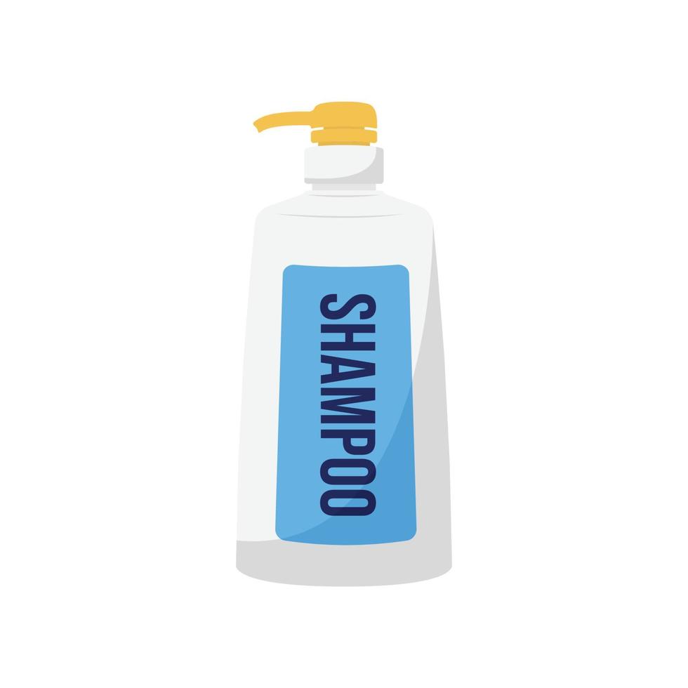 Shampoo Bottle Flat Illustration. Clean Icon Design Element on Isolated White Background vector